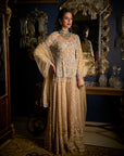 Nude Silver Sharara Set