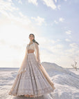Nude Cream Dori Lehenga Set