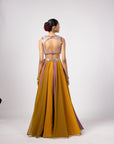 Green Lehenga Pants Set