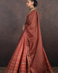 Coral Peach Ombre Skirt Set | Muraqqa