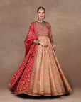 Coral Peach Anarkali Set | Muraqqa