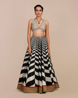 Creme Ivory Chevron Skirt Set