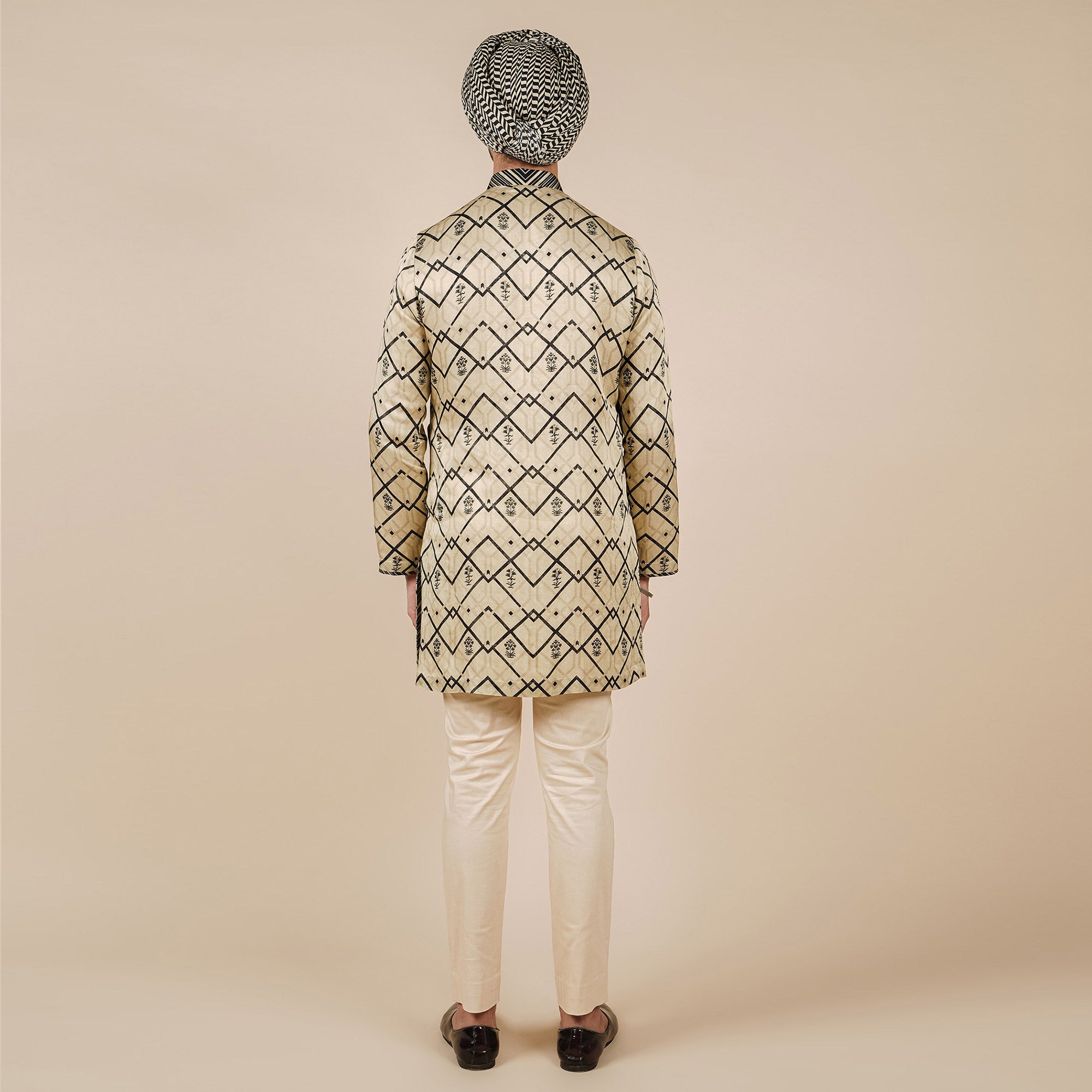Creme Ivory Printed Kurta