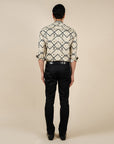 Creme Ivory Printed Shirt