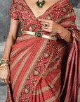 Crimson Red Saree Set | Baroda