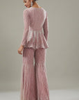 Pink Net Embellished Sharara Set - Ready to Ship