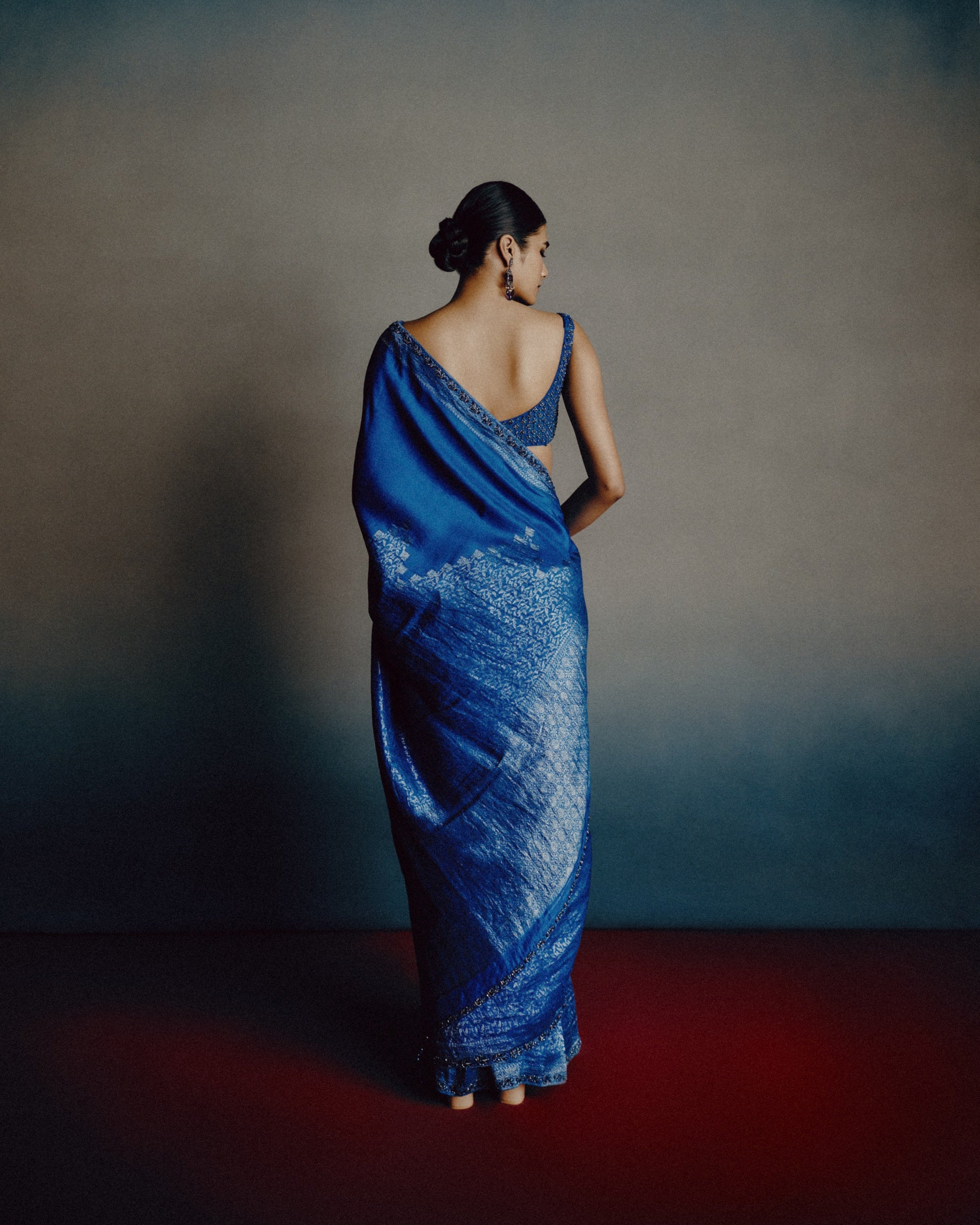 Azure-Teal Heritage Saree