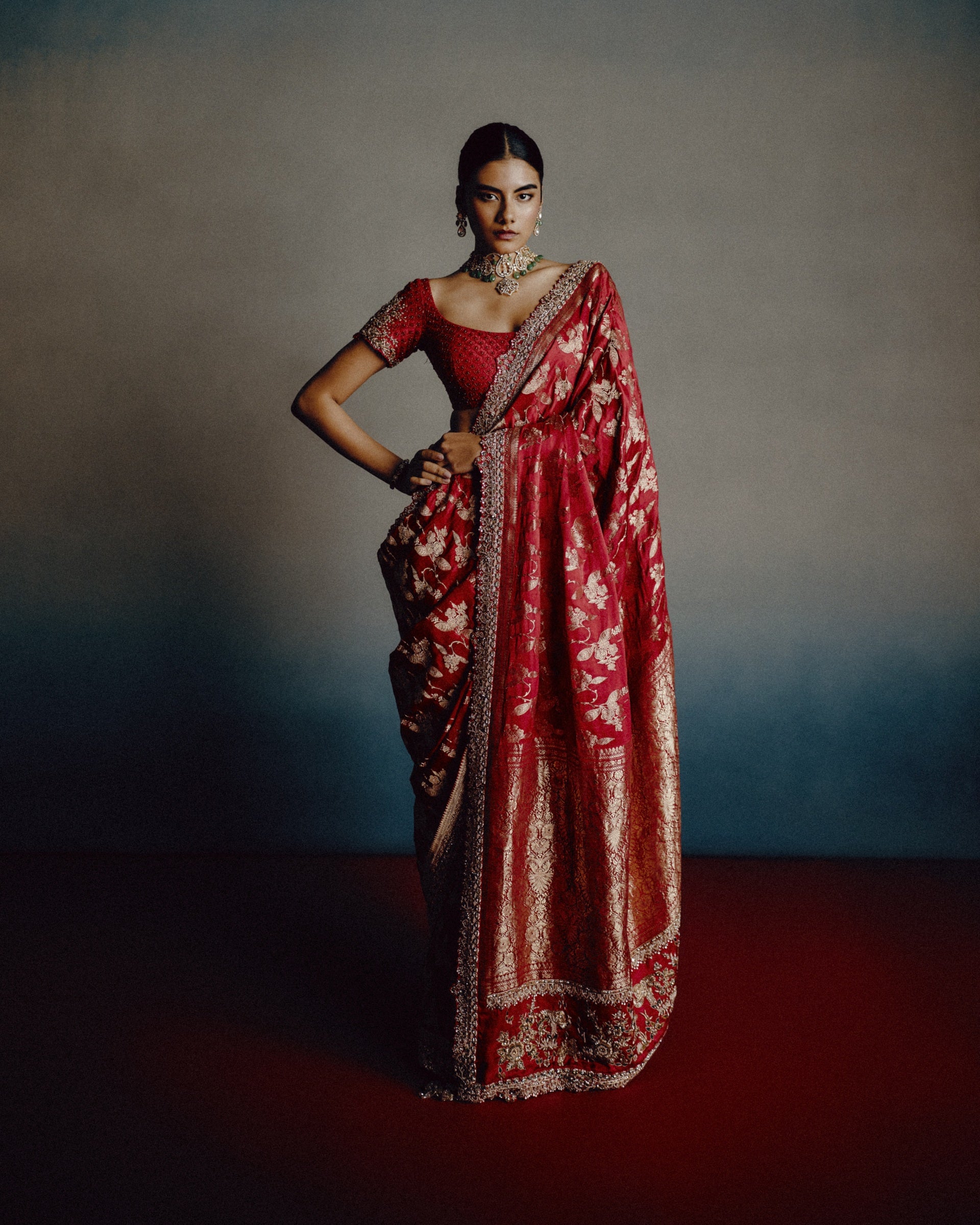 red saree wedding dress Red Bridal Saree for Indian Wedding Mohi fashion