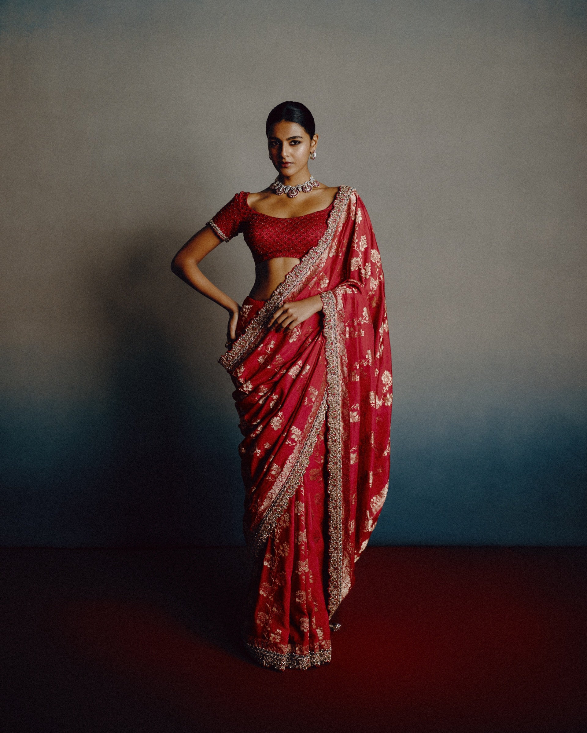 Roselle Banarasi Saree