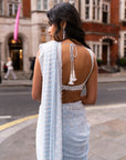 Powder Blue Ombre Sequin Saree