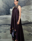 Dark Violet Anarkali Set | Baroda