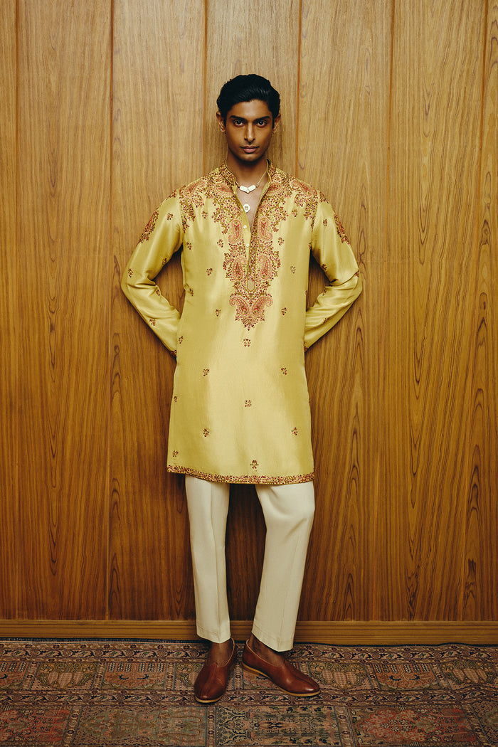 Sunlit Kashidakari Kurta Set
