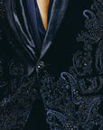 Midnight Paisley Velvet Tuxedo