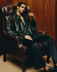 Viridian Dusk Open Jacket, Shirt and Trouser set