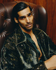 Viridian Dusk Open Jacket, Shirt and Trouser set
