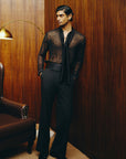 Noir Sheer Shirt and Pant Set