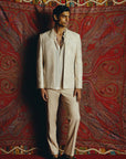 Serene Tonal Open Jacket, Kurta and Pant Set