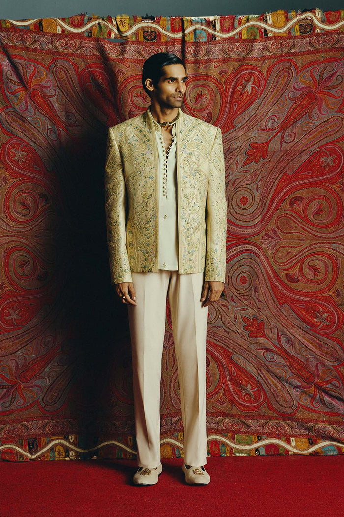 Imperial Pista Open Jacket with Kurta &amp; Pant Set