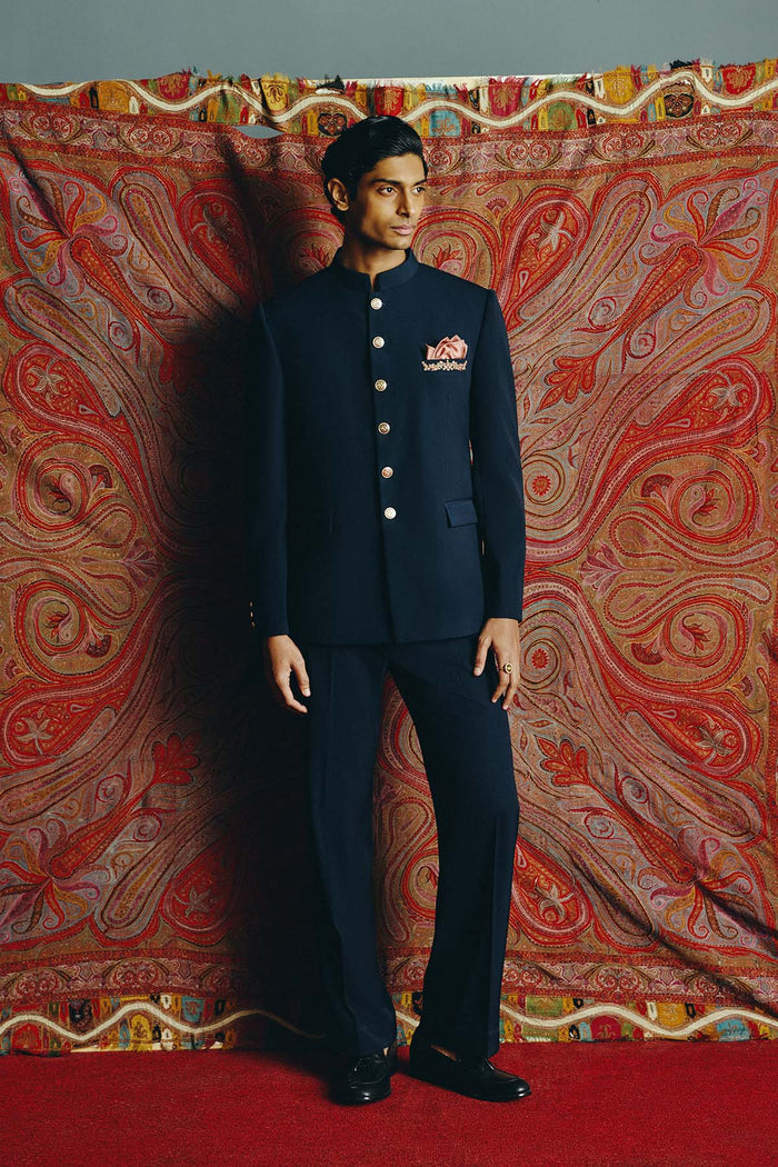 Navy Verve Bandgala