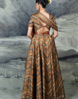 Earthy Mustard Anarkali Set | Baroda