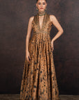 Earthy Mustard Anarkali Set | Muraqqa