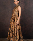 Earthy Mustard Anarkali Set | Muraqqa