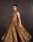 Earthy Mustard Anarkali Set | Muraqqa