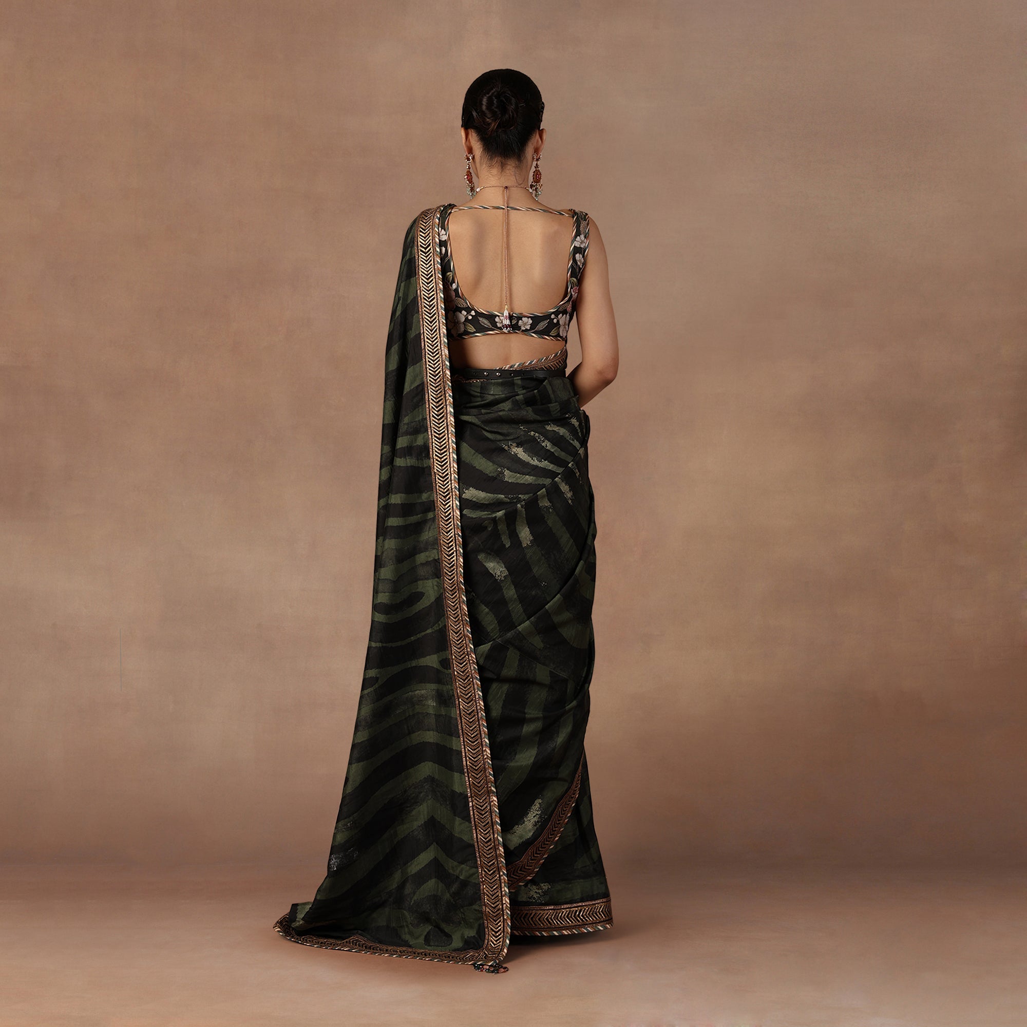 Emerald Green Saree Set