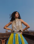 Artistic Scallop top and skirt