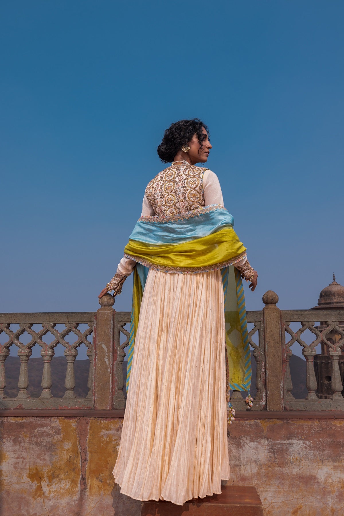 Buttercup Anarkali Koti  set