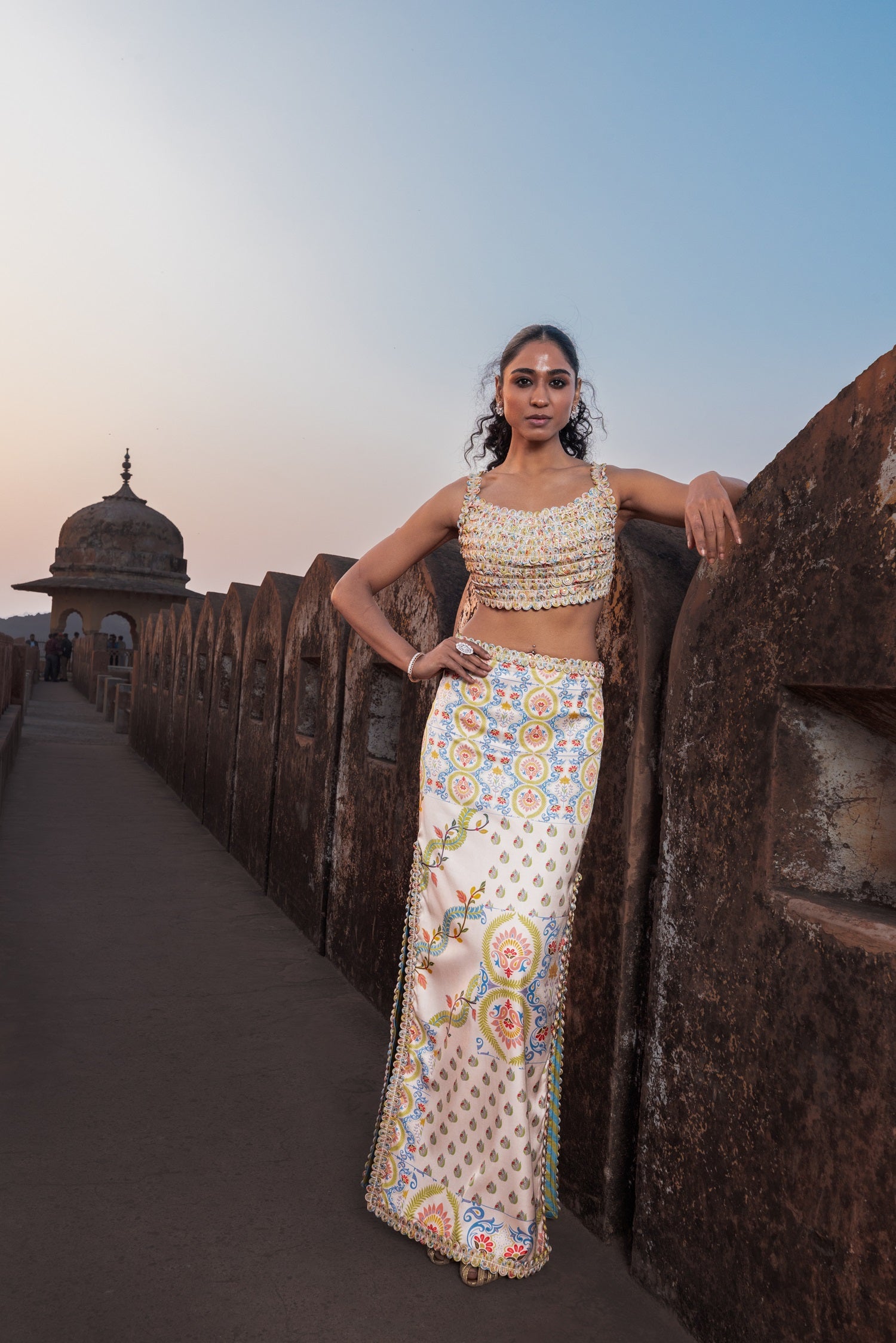 Crop Top Skirt Set