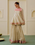 Malak Ag Sharara Set - Beige