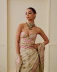 Zehn Saree Set - Beige
