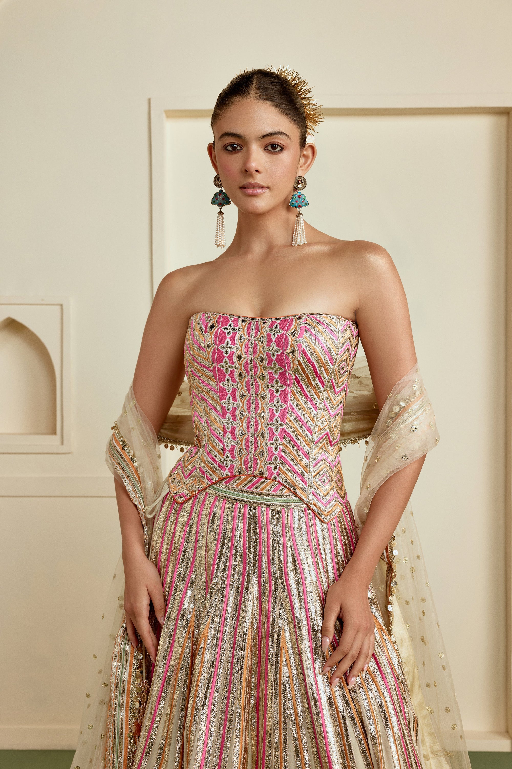 Ameesha Lehenga Set - Beige