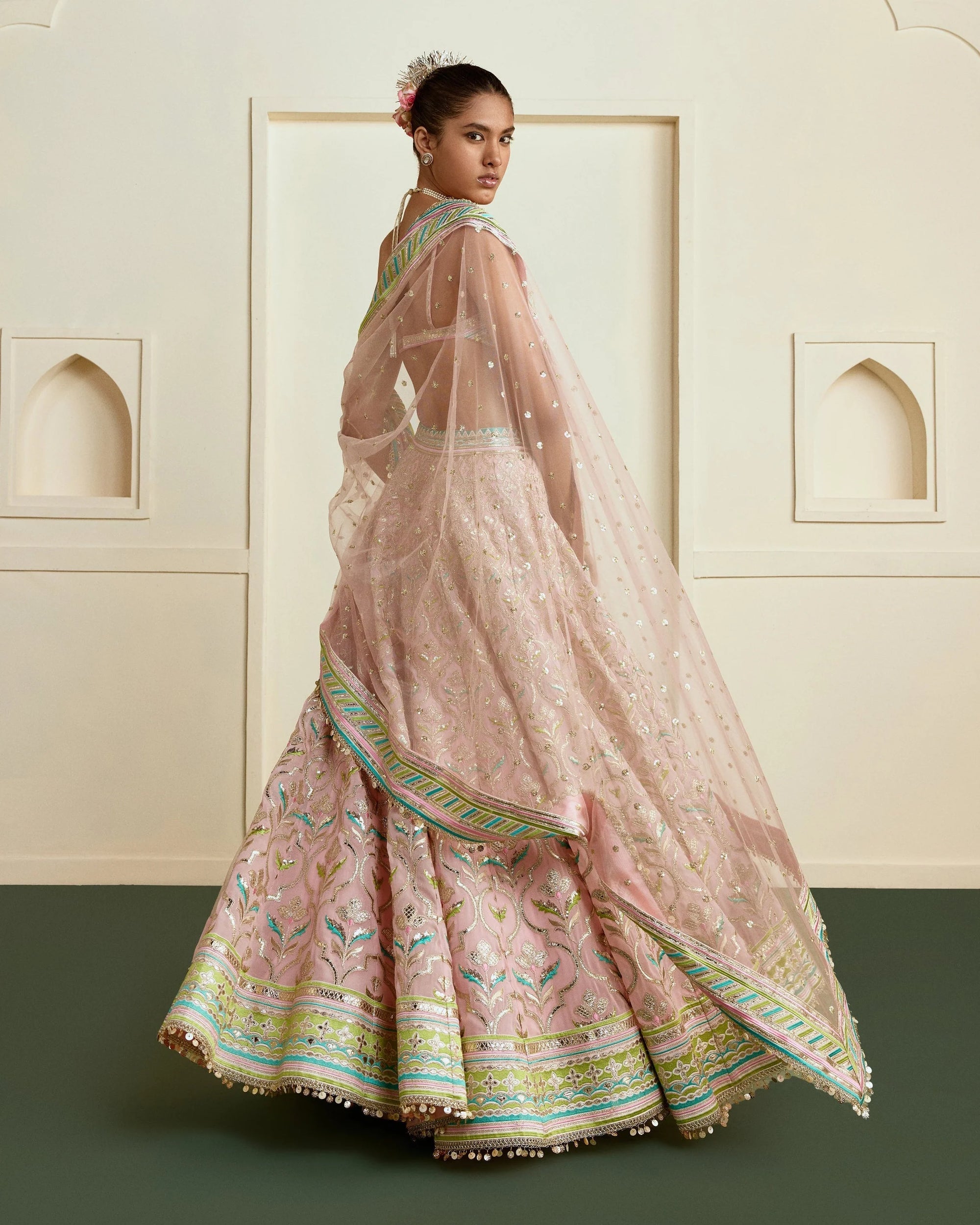 Raiha Lehenga Set - Soft Pink