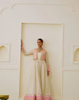 Qissa Anarkli Set - Beige
