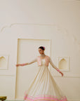 Qissa Anarkli Set - Beige