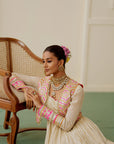 Qissa Anarkli Set - Beige