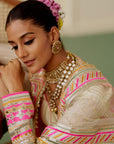 Qissa Anarkli Set - Beige