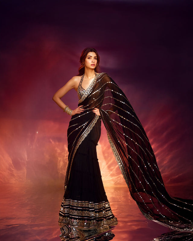 Aradhana Saree Set Black - Ready to Ship