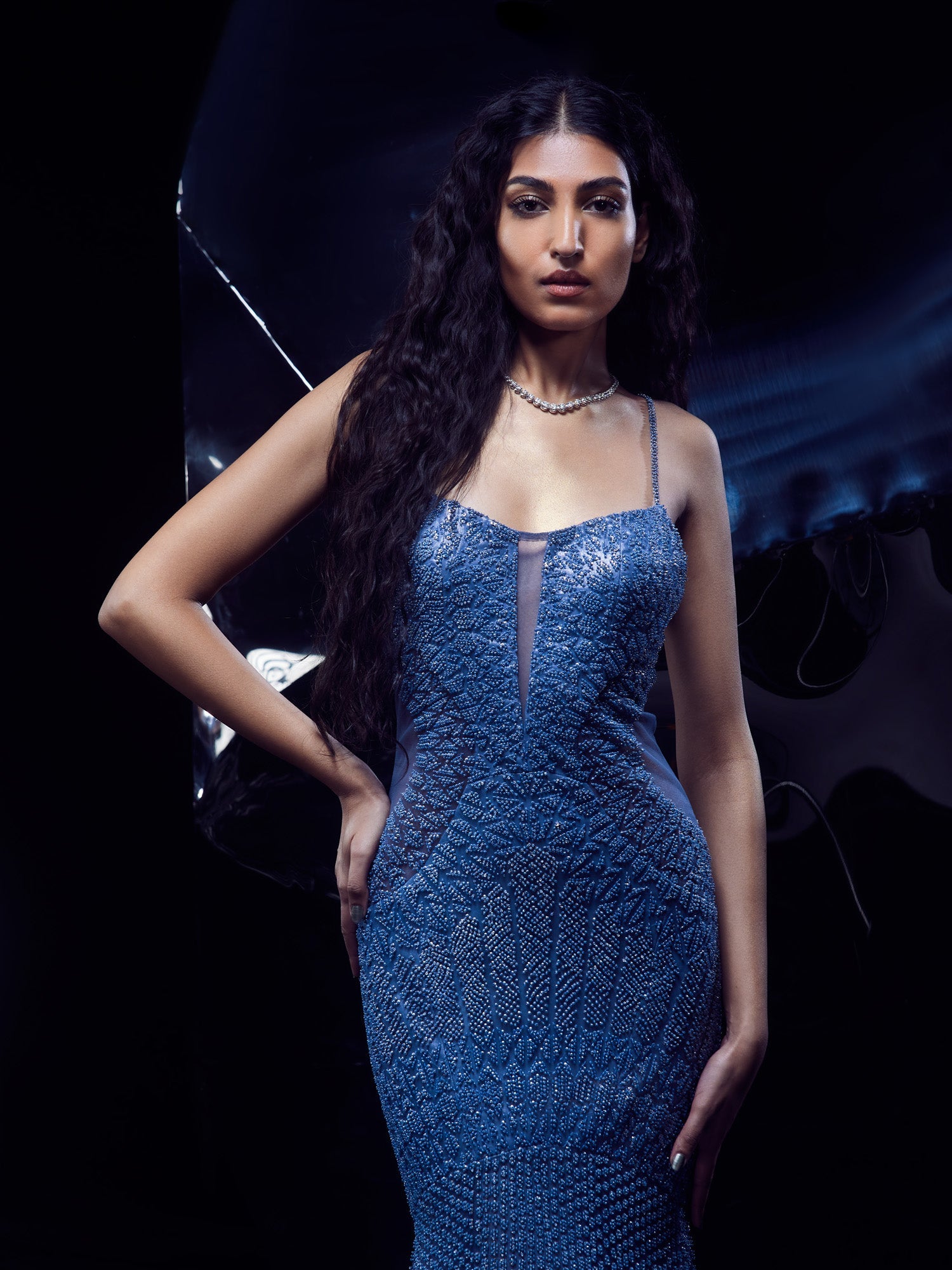 Cosmic Fishtail Gown - Ready to Ship