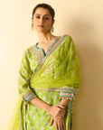 Dwiti Kurta Set - Lime