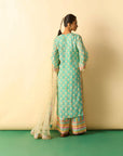 Dwiti Kurta Set - Aqua