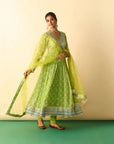 Akira Anarkali Set - Lime