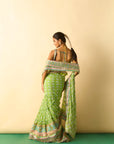 Jasleen Saree Set - Lime