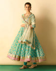 Akira Anarkali Set - Aqua