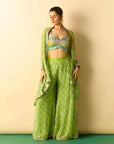 Dharika Cape Set - Lime Green