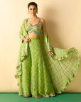 Dharika Cape Set - Lime Green