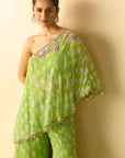 Chhavi One Shoulder Set - Lime