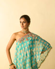 Chhavi One Shoulder Set - Aqua